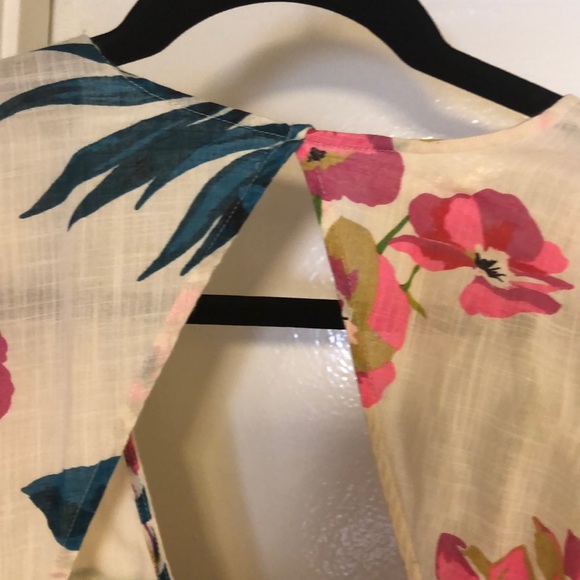 Billabong Hawaiian Print Dress Sz Small Midi Dress - Picture 5 of 8